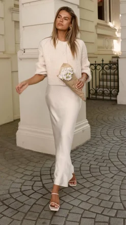 Harper Thin Strap Maxi Dress - Ivory