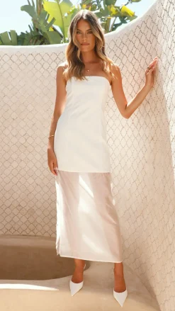 Hazella Maxi Dress - White