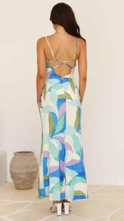 Helenie Maxi Dress - Blue/Green