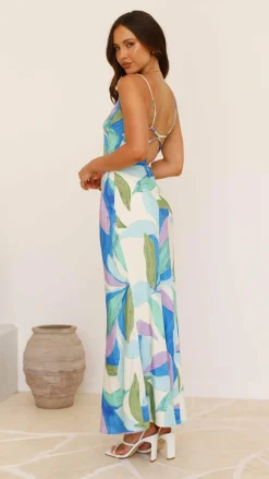 Helenie Maxi Dress - Blue/Green