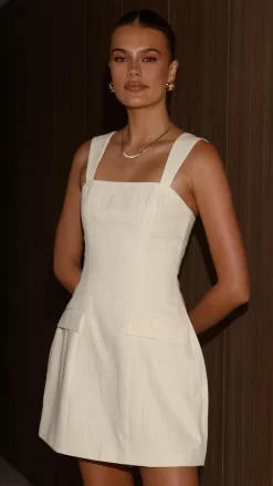 Hilarie Mini Dress - Soft Yellow