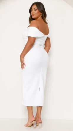 Holly Midi Dress - White