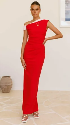 Honey Maxi Dress - Red/Pink