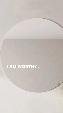I Am Worthy - Affirmation Mirror Sticker
