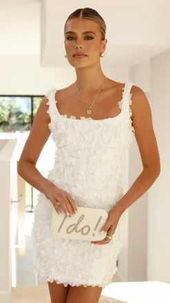 I DO Sequin Clutch - Gold/White