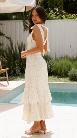 Idana Maxi Dress - Cream / Floral