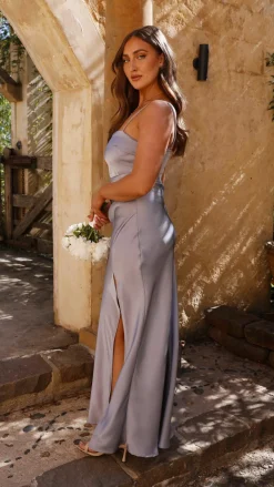 Ilana Maxi Dress - Steel Blue