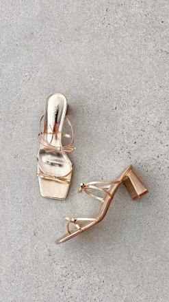 Ilkie Heel - Gold Metallic