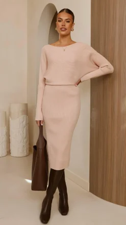 Iluka Knit Midi Skirt - Camel