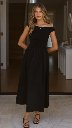 Immy Midi Dress - Black