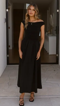 Immy Midi Dress - Black