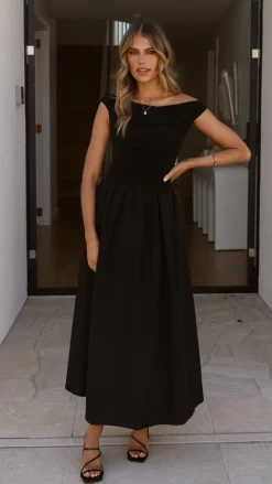 Immy Midi Dress - Black