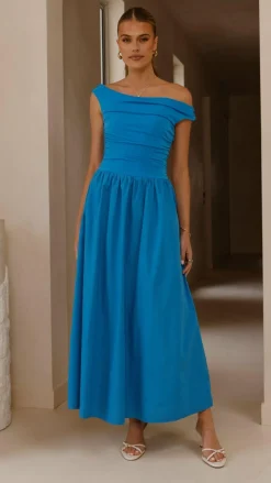 Immy Midi Dress - Blue