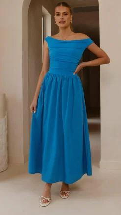 Immy Midi Dress - Blue