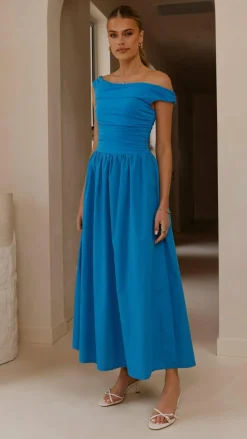 Immy Midi Dress - Blue