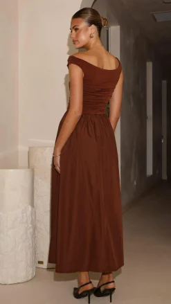 Immy Midi Dress - Brown