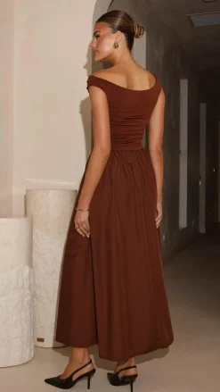 Immy Midi Dress - Brown