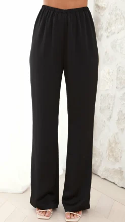 Imogen Button Pants - Black