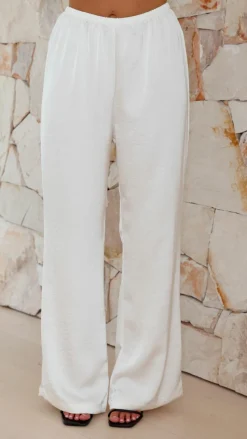 Imogen Button Pants - Cream