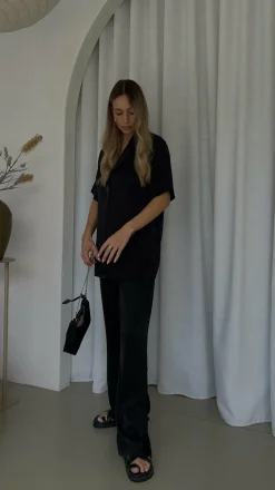 Imogen Button Shirt - Black