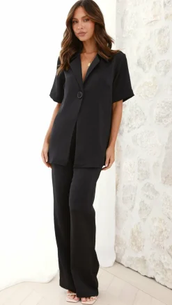 Imogen Button Shirt - Black