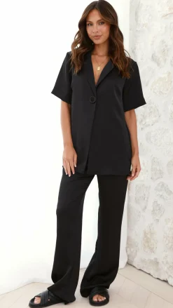 Imogen Button Shirt - Black