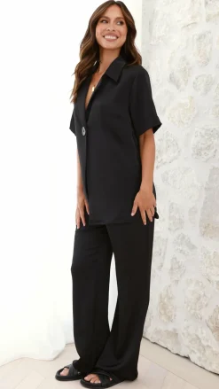 Imogen Button Shirt - Black