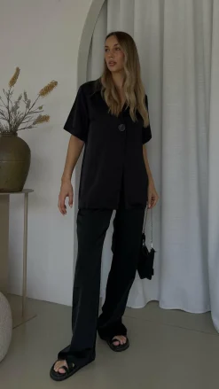 Imogen Button Shirt - Black