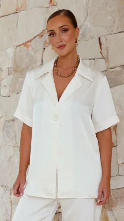 Imogen Button Shirt - Cream