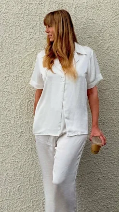 Imogen Button Shirt - Cream