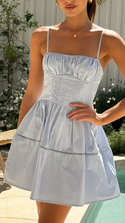 Isabella Mini Dress - Blue