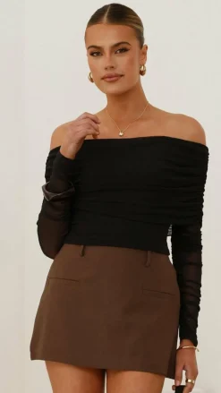 Isadora Off Shoulder Top - Black