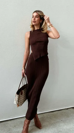 Isla Maxi Skirt - Brown