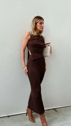 Isla Maxi Skirt - Brown