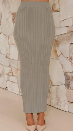 Isla Maxi Skirt - Khaki