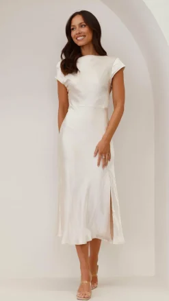 Ivana Midi Dress - Champagne