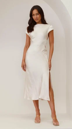 Ivana Midi Dress - Champagne