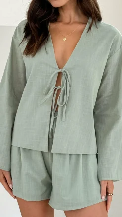 Iveena Top and Shorts Set - Sage