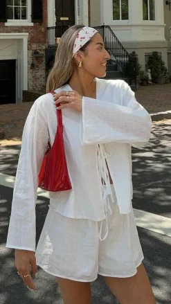 Iveena Top and Shorts Set - White