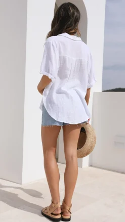 Jaime Button Up Shirt - White