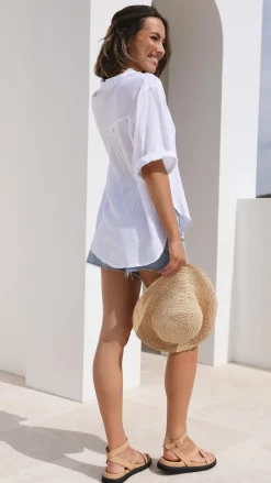 Jaime Button Up Shirt - White