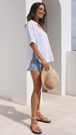 Jaime Button Up Shirt - White