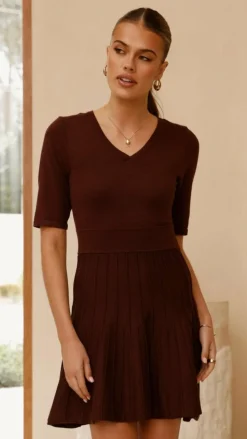 Jasmyn Mini Dress - Chocolate