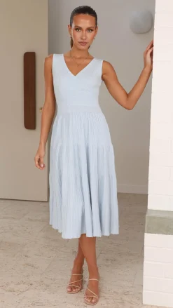 Jayde Knit Dress - Light Blue
