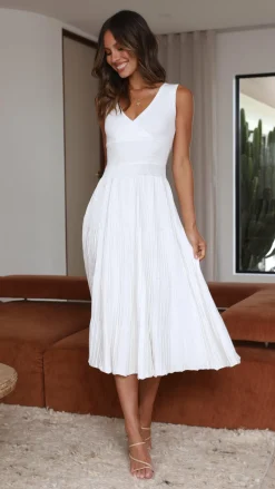 Jayde Knit Dress - White