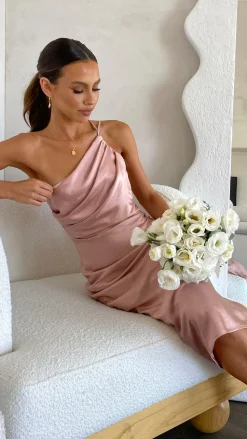 Josephina Midi Dress - Dusty Pink