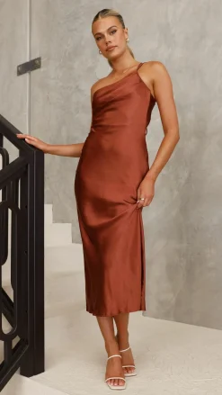 Josephina Midi Dress - Rust