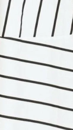 Kaethe Maxi Dress - White/Black Stripe