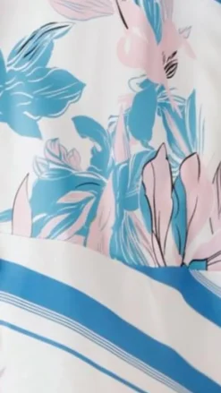 Kaethe Maxi Dress - White/Blue