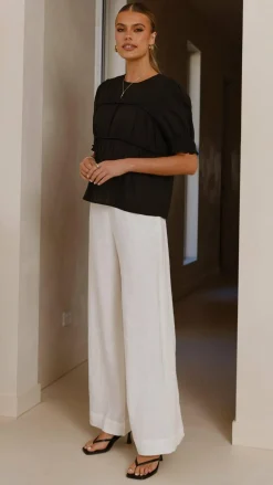 Kai Short Sleeve Top - Black